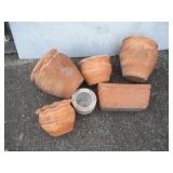 TERRA COTTA PLANTERS - 1 DAMAGED