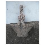 18 INCH CEMENT BASKET PLANTER