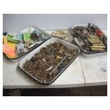 (3) PORCELAIN TRAYS W/HARDWARE