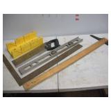 MITER SAW, LEVEL & SQUARE