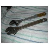 2-CRAFTSMAN/ALLOY 12 INCH ADJUSTABLE WRENCHES