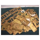 BRASS 2 1/2 INCH STENCILS (LETTERS & NUMBERS)