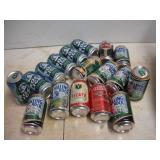 ROLLING ROCK, STEELER, HARLEY DAVIDSON BEER CANS