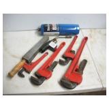 PIPE WRENCHES & PROPANE TORCH