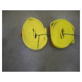 (2) LIFT-ALL 10FT X 3 INCH NYLON SLINGS  16,300LB