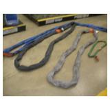 (4) ASSORTED POLESTER SLINGS - LARGEST 12FT