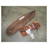 (2) 3FT POLYESTER SLINGS  40,000LB CAPACITY
