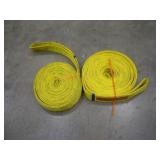 (2) AMECK 20FT X 3 INCH NYLON SLINGS  17,600LB