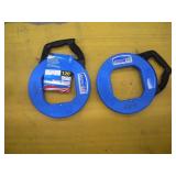 (2) IDEAL 120FT X 1/8 INCH FISCHE TAPE
