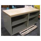 BUTCHER BLOCK TOP WORK STATION