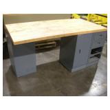 BUTCHER BLOCK TOP WORK STATION