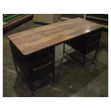 METAL FRAMED WOOD TOP DESK 60X24X30