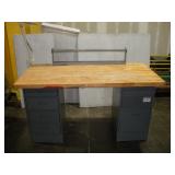 BUTCHER BLOCK TOP WORK STATION