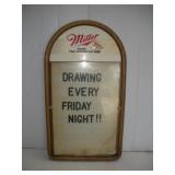 MILLER LETTER ADVERTISING BOARD 18X33