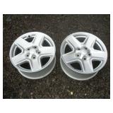 (2) 17 IN ALUMINUM JEEP RIMS