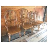 4 OAK DINING ROOM CHAIRS