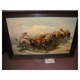 NATIVE AMERICAN OIL PAINTING By JIM WILLMAN 42X31