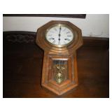 VINTAGE WIND-UP REGULATER CLOCK 22 INCHS TALL