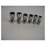 SNAP ON 3/8 DRIVE SWIVEL SOCKETS 7/16 TO 3/4