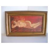 NUDE OIL PAINTING SIGNED HOGAN 26X16