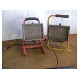 2 HALOGEN WORK LIGHTS