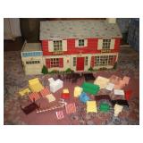 VINTAGE MARX METAL DOLL HOUSE W/ FURNITURE