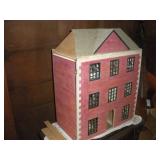 VINTAGE HANDMADE WOODEN DOLL HOUSE