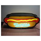 VINTAGE NATHANS HOT DOG DOUBLE SIDED LIGHTED SIGN