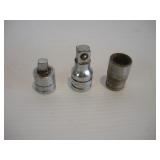 SNAP ON 1/2 IN DRIVE ADAPTERS AND SOCKET