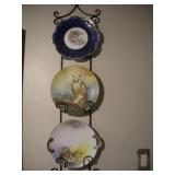 8 COLLECTOR PLATES W/ DISPLAY RACKS
