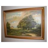 OIL ON CANVAS PAINTING SIGNED CLAYTON 41X29