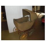VINTAGE BABY WICKER BUGGY/STROLLER