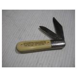COLONIAL BARLOW ADVERTISING POCKET KNIFE W/