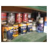 PAINT AND DECK STAIN CONTENTS OF SHELF