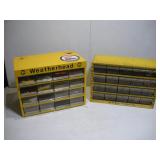 2 WEATHERHEAD PARTS ORGANIZERS W/ CONTENTS