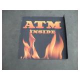 METAL 'ATM INSIDE' DUAL SIDED SIGN 24X24