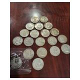 (20) US Silver Half Dollar  Coins