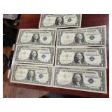 (7) US $1 DOLLAR 1957B SILVER CERTIFICATE BILLS