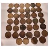 (40) US Indian Head One Cent Coins