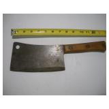 VINTAGE MEAT CLEVER W/ 8IN BLADE - 14IN LONG