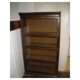 VINTAGE TRUE OAK BALLISTER BOOKCASE 34X14X61