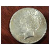 1922 US PEACE SILVER DOLLAR COIN