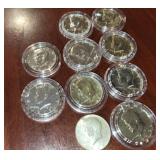 (10) KENNEDY 65-69 US HALF DOLLARS
