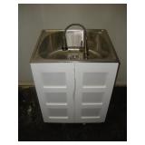 NEW STAINLESS STEEL UTILITY SINK AND FAUCET