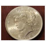 1924 US PEACE SILVER DOLLAR COIN