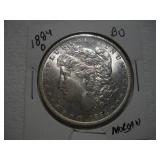 1884 - O - MORGAN SILVER DOLLAR