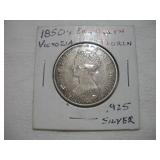.925 SILVER 1850'S QUEEN VICTORIA FLORIN--