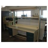 KEWAUNEE 6FT METAL FRAMED LIGHTED WORK STATION W/