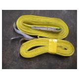 (2) 12FT POLYESTER SLINGS 6400 LB CAP