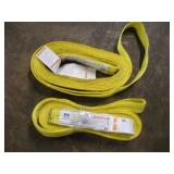 (2) 12FT POLYESTER SLINGS 6400 LB CAP